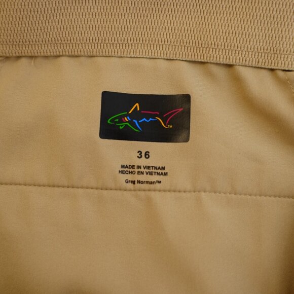 Greg Norman Tan Polyester Spandex Shorts 38 / 8.5 Mid Rise Tagged 36‎ - Picture 6 of 6